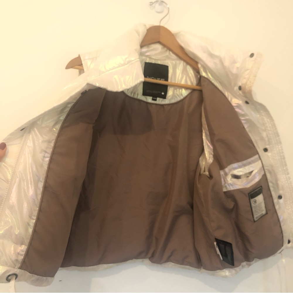 Noize Puffer Aurora opal iridescent puffer vest | Sz M - Picture 15 of 16